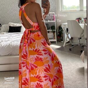 Vibrant Floral Maxi Dress